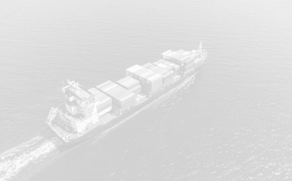 Container ship under way at sea