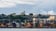 Container stacks and cranes at the cargo terminal of the Port of Salvador, Bahia, Brazil