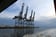 Ship-to-shore container cranes at the Port of Montevideo, Uruguay
