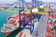 Container ships at an industrial port
