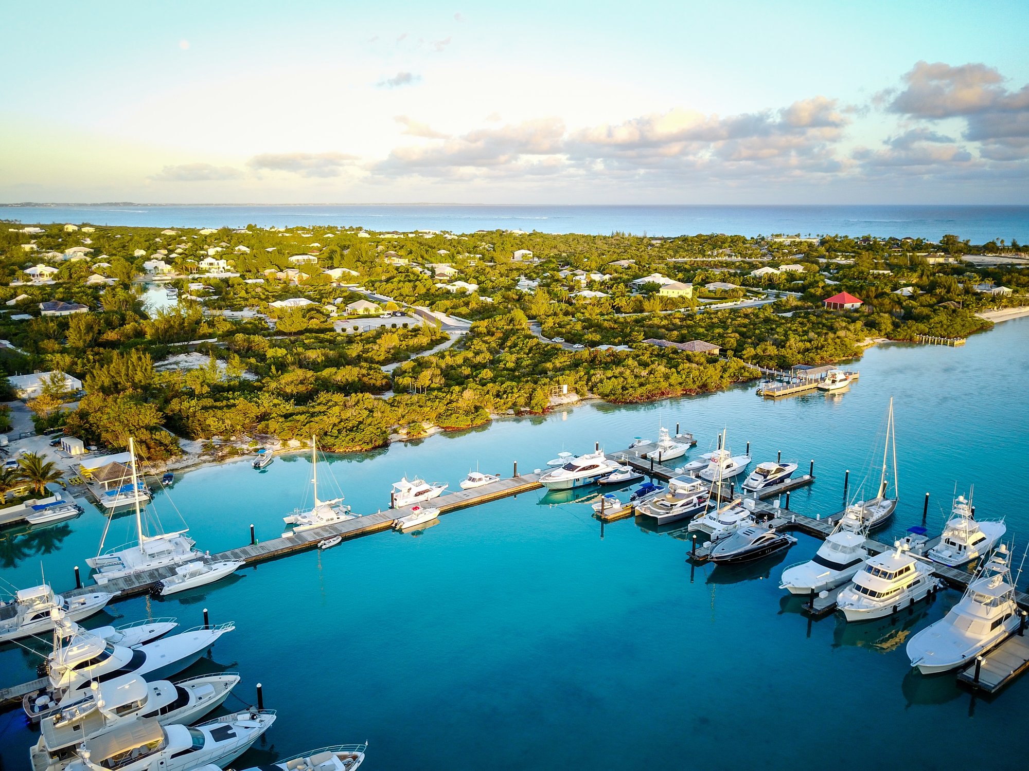 marina-sunrise-with-luxury-yachts-turks-caicos-islands