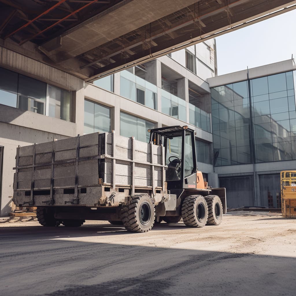 Carga de materiales de construcción almacenada en la bodega de Interworld Freight en Miami