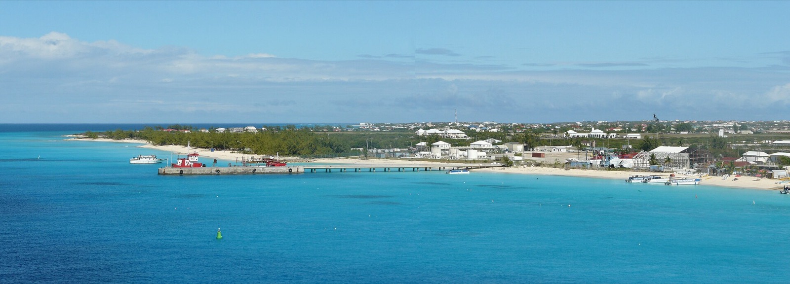 Muelle de Cockburn Town y zona de South Dock en Grand Turk, Islas Turcas y Caicos
